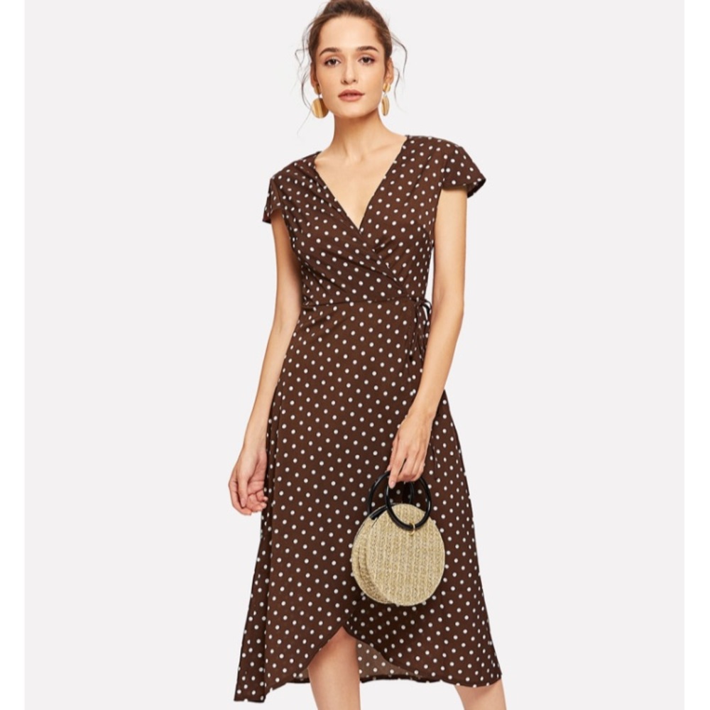 Polka Dot Wrap Dress